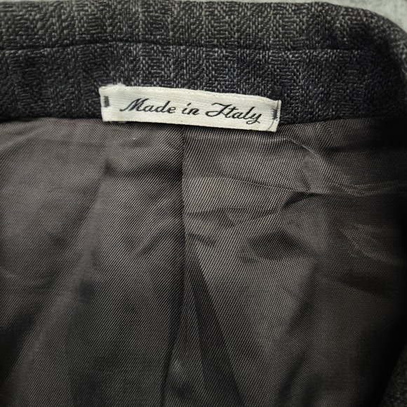 Mino Lombardi Fratelli Fila Mens 52 (42.5) Wool Blazer Jacket Made in Italy Gray - Picture 5 of 10